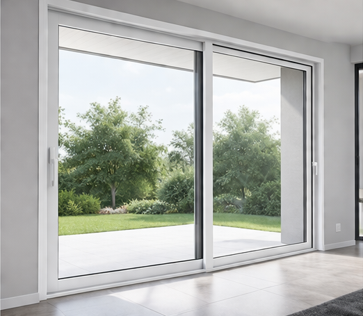 Derë rrëshqitëse PVC & ALU me hapje të madhe – RAF Premium